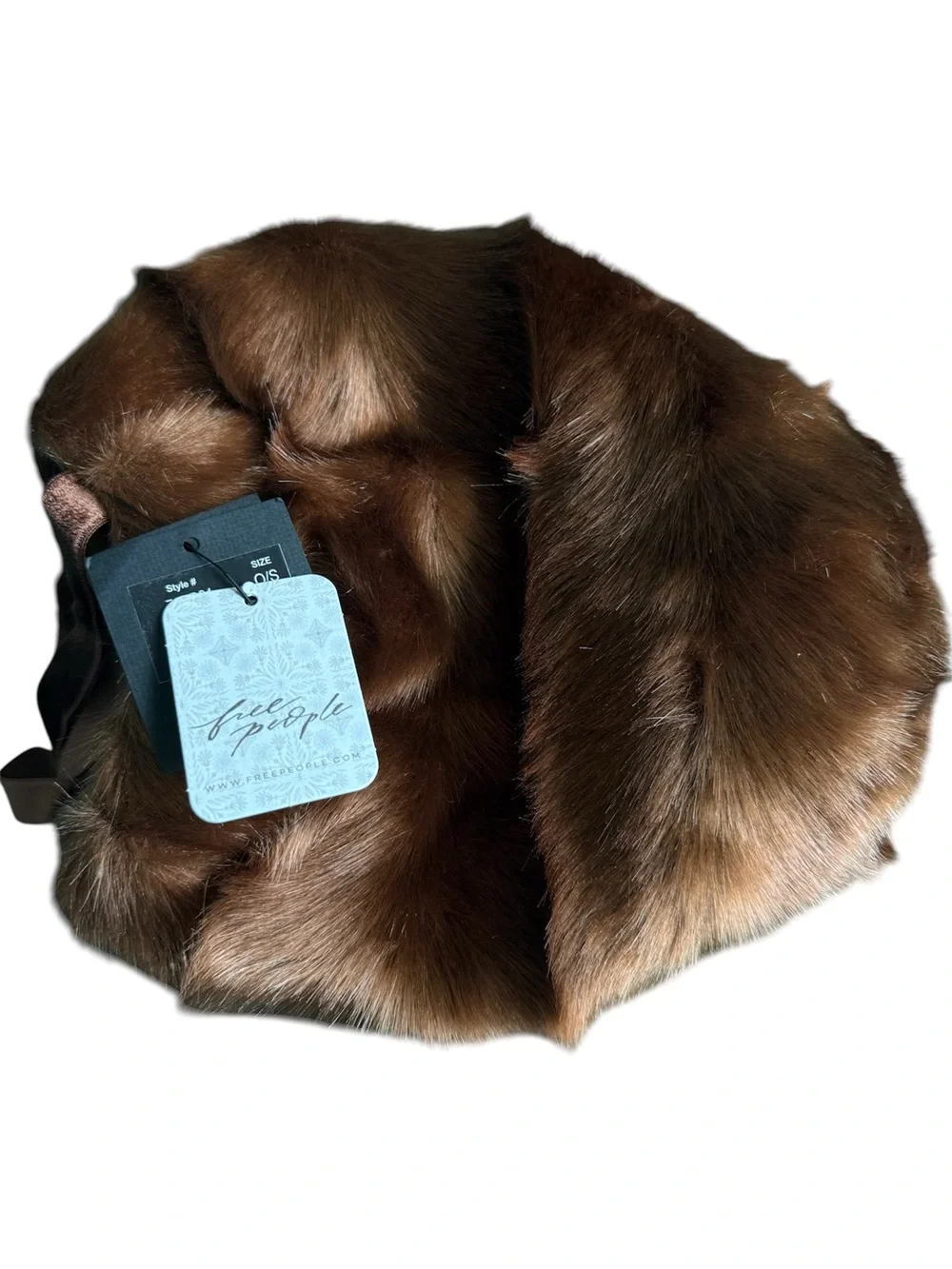 NWT! Rare Free People x Anna Sui Faux Fur Muff Caramel Brown